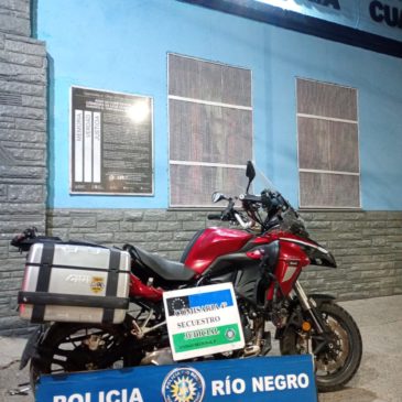 La policía recuperó una moto robada en Neuquén