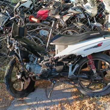 En un accidente de tránsito, Policía encontró una moto con pedido de secuestro