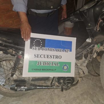 Policía incautó moto con pedido de secuestro en Balsa Las Perlas