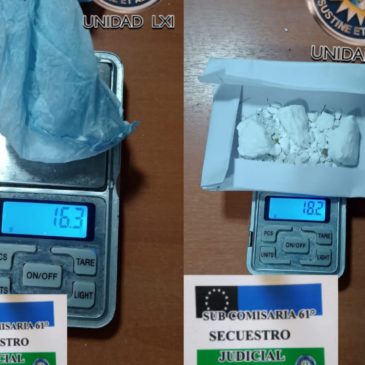 Eficaz accionar policial: un detenido con droga en la Ruta 251