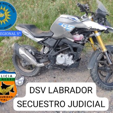 En accidente de tránsito, Policía encontró moto con pedido de secuestro