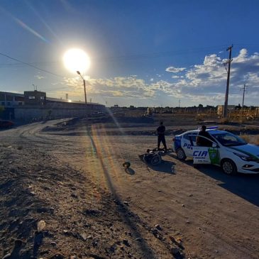 Roca: tras una persecución, la Policía secuestró una moto y un arma de fuego