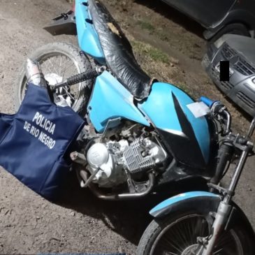 Policía secuestró una moto con adulteraciones en Ingeniero Huergo