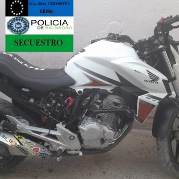 Policía incautó dos motos con irregularidades en Cervantes