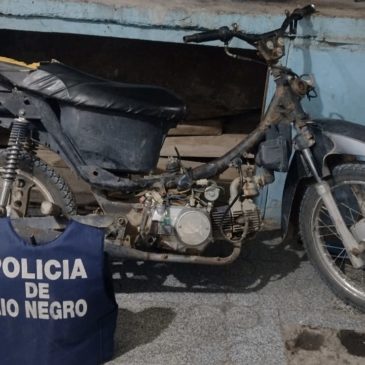 Mainqué: la Policía secuestró una moto por presentar numeraciones “limadas”