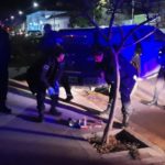 Un hombre fue sorprendido realizando pintadas en un edificio público céntrico